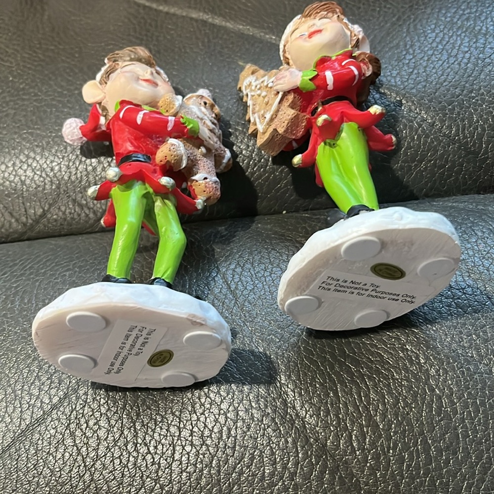 Valerie parr hill set of 2 elves with cookies - Picture 5 of 8